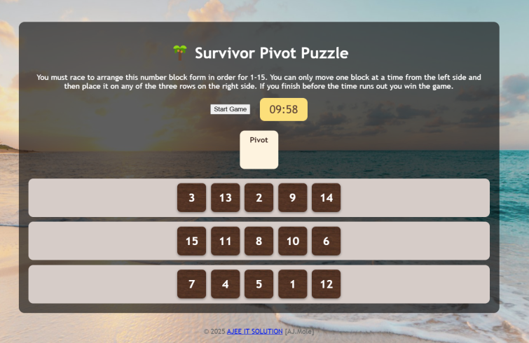 Survivor Pivot Puzzle